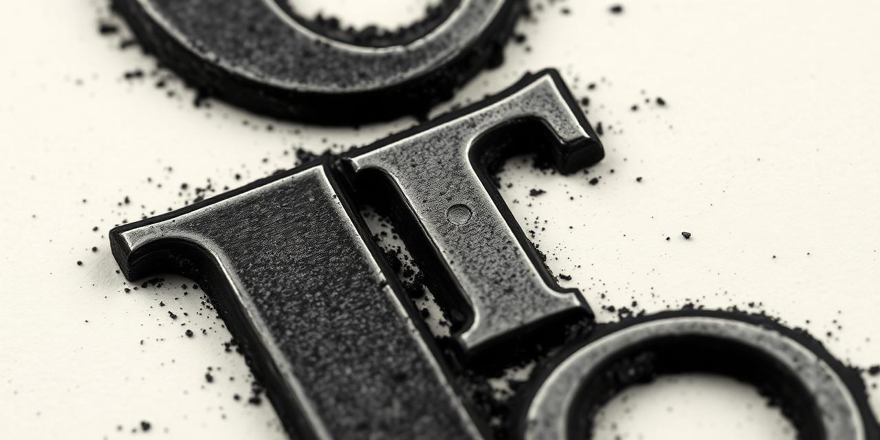 Macro etching of antique printing press type - the architecture of order
